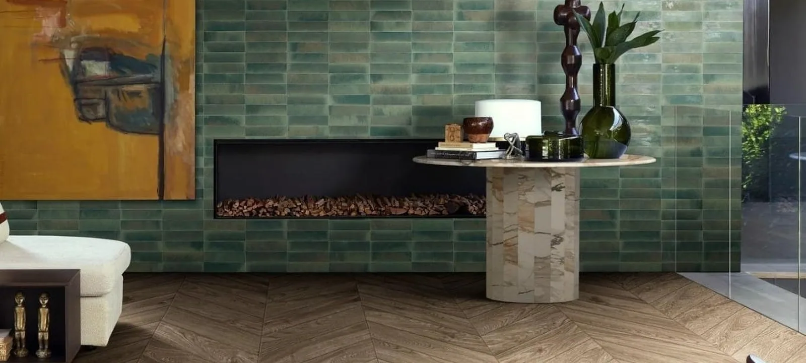 Interior featuring Marazzi Crogiolo wall tiles